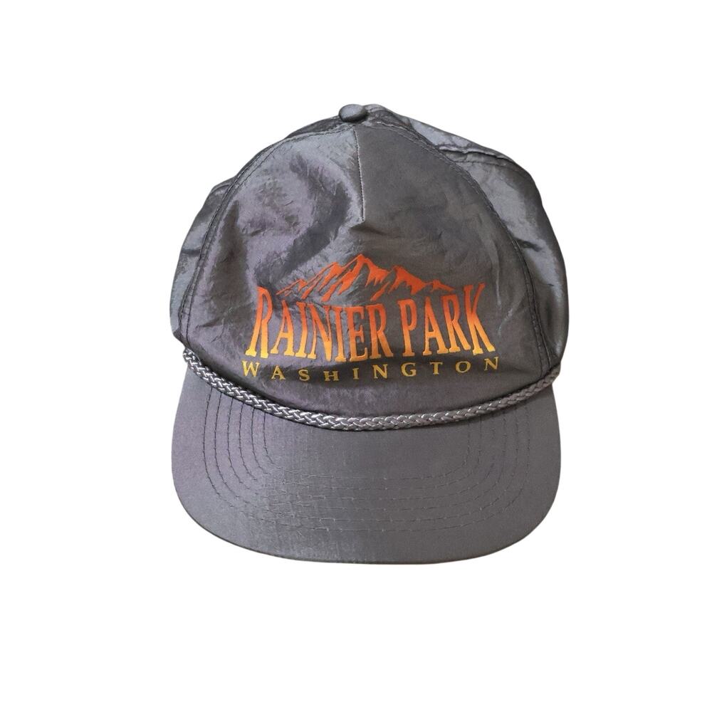 Vintage KC Mt Rainier Park Mountain Washington PNW Gray Baeball Hat OSFA